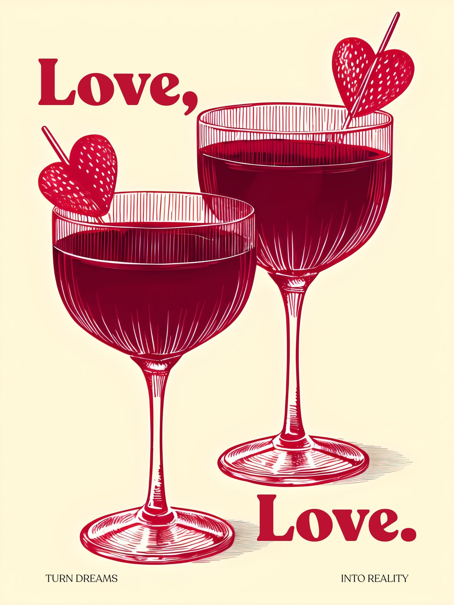 Love, Love | Printed Wall Art | Delivered to Your Door