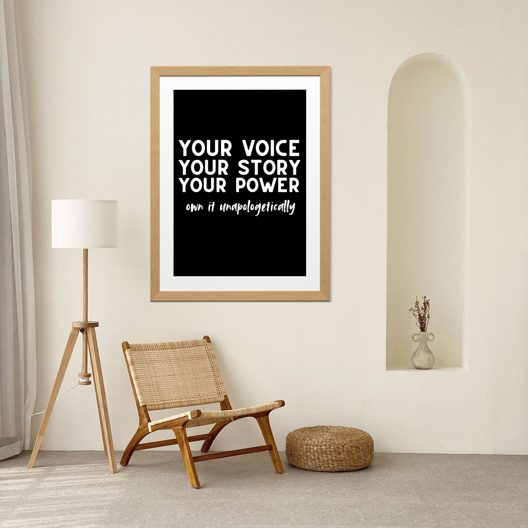 Your Voice, Your Story, Your Power Poster | Instant Digital Download