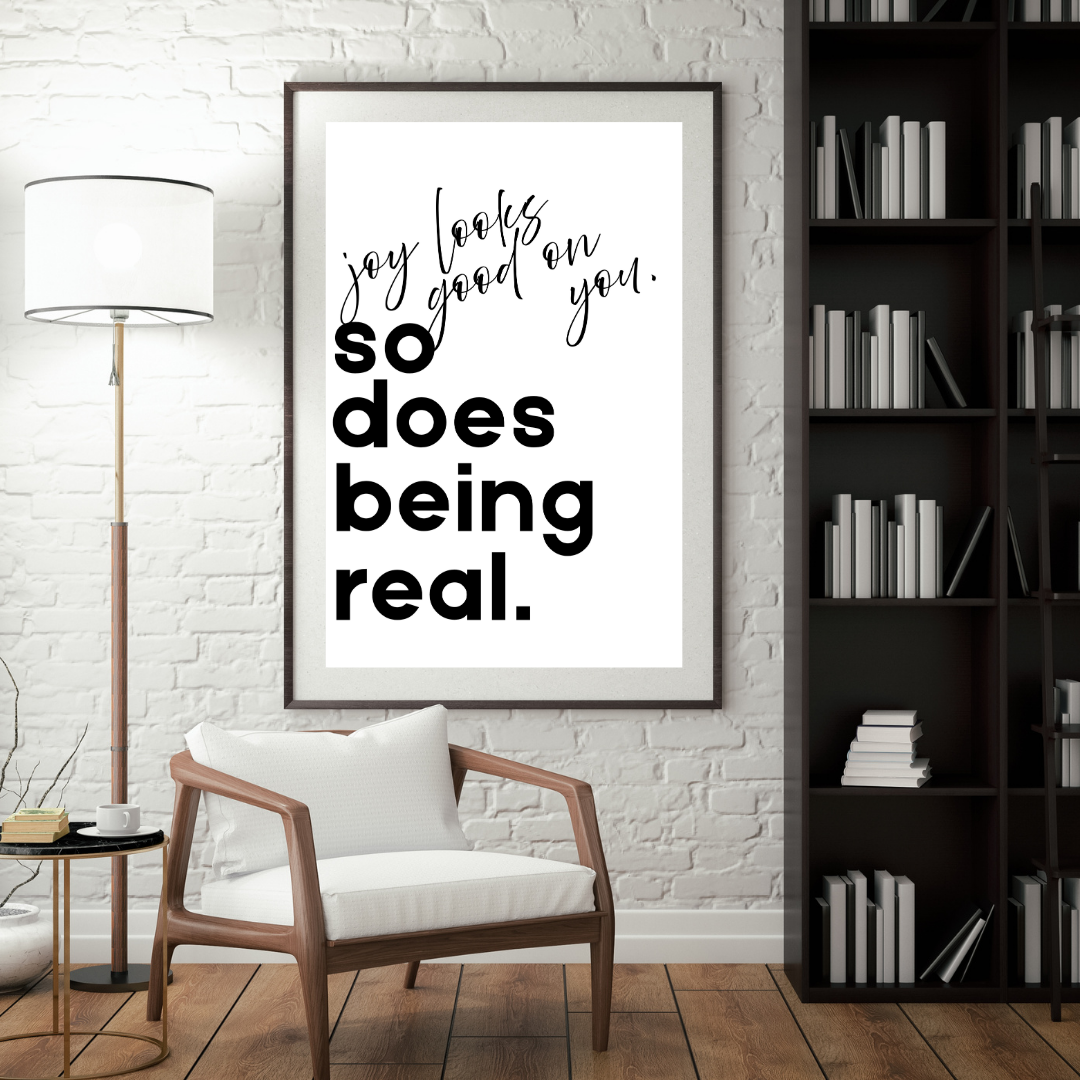 Joy Looks Good On You" Inspirational Poster