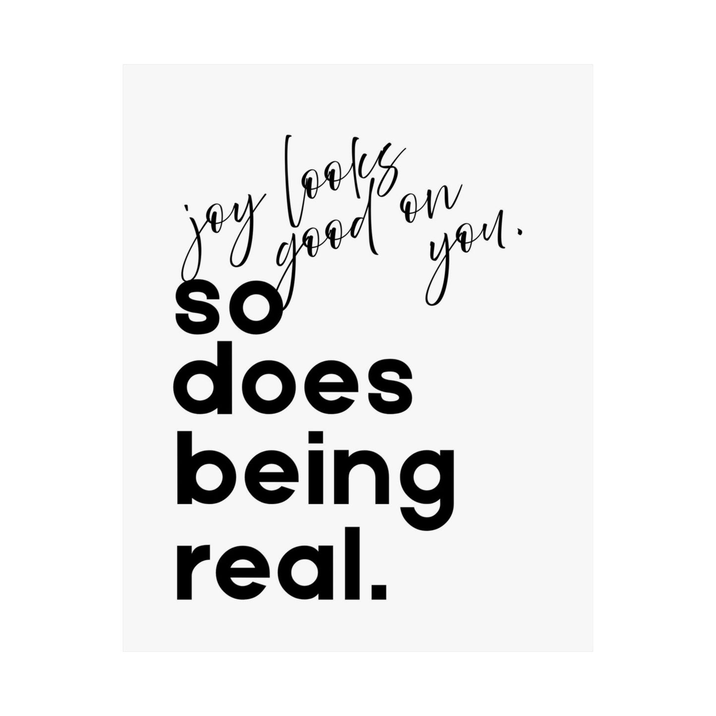 Joy Looks Good on You - Printed Wall Art | Delivered to Your Door