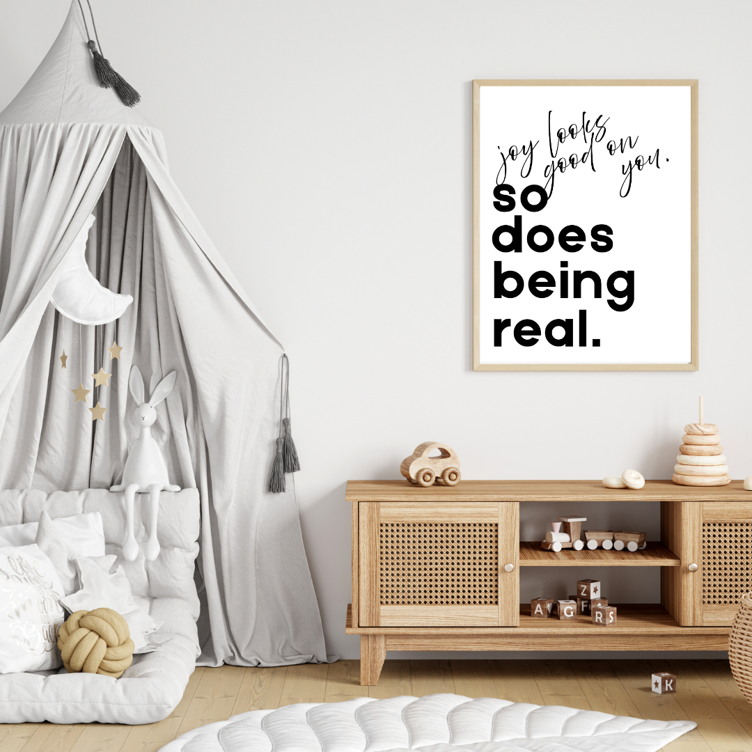 Joy Looks Good On You" Inspirational Poster