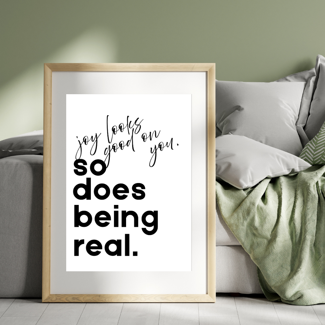 Joy Looks Good On You" Inspirational Poster
