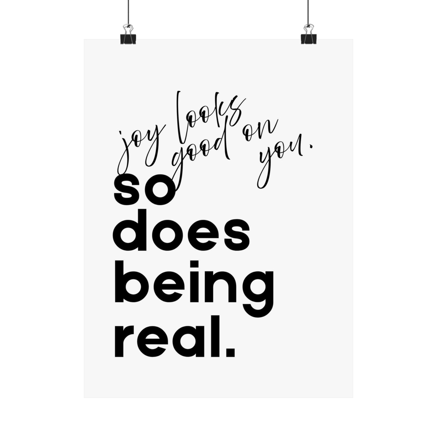 Joy Looks Good on You - Printed Wall Art | Delivered to Your Door