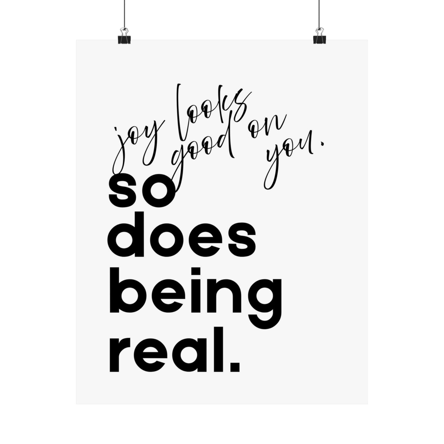 Joy Looks Good on You - Printed Wall Art | Delivered to Your Door
