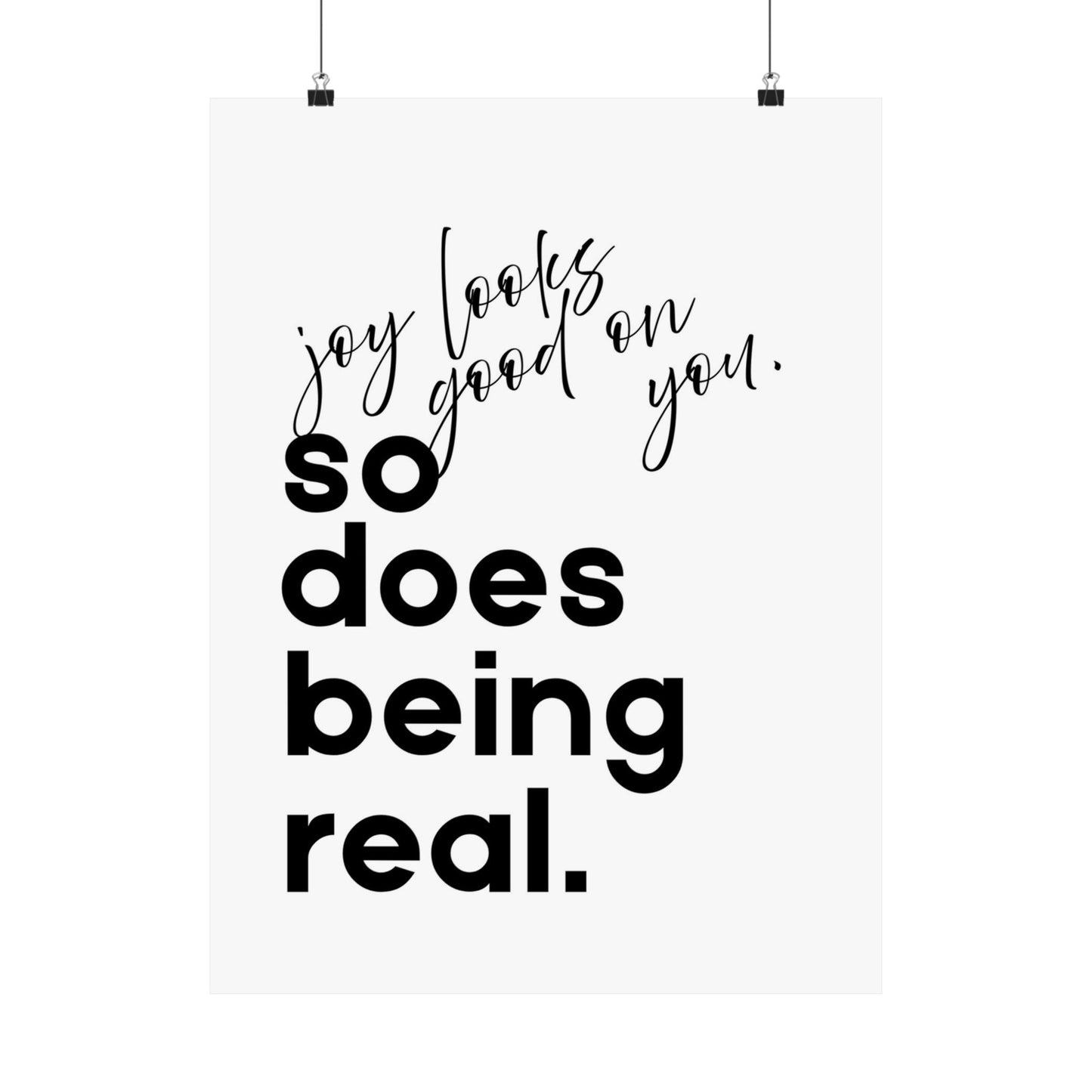 Joy Looks Good on You - Printed Wall Art | Delivered to Your Door