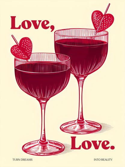 Love, Love | Printed Wall Art | Delivered to Your Door