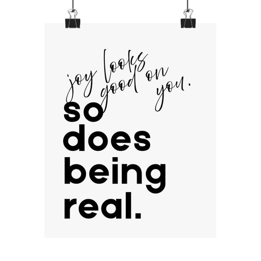 Joy Looks Good on You - Printed Wall Art | Delivered to Your Door