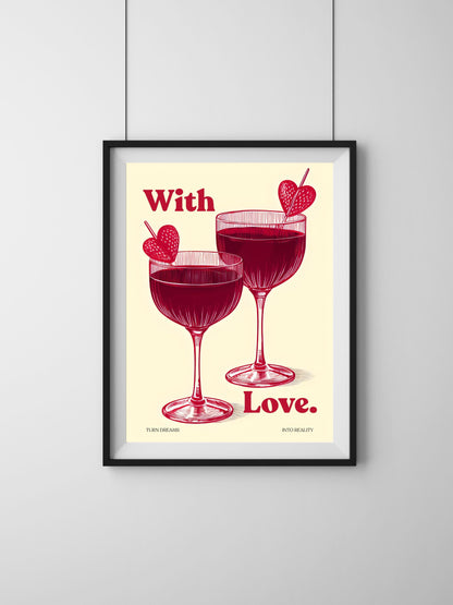With Love | Printed Wall Art | Delivered to Your Door